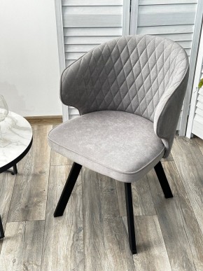 Стул SKAT 360 град. поворот. B22 Серый, велюр / черный каркас, М-City в Еманжелинске - emanzhelinsk.mebel24.online | фото 3