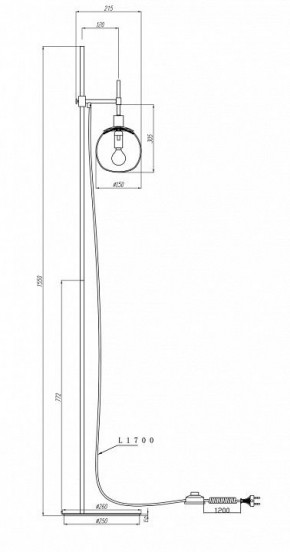 Торшер Maytoni Erich MOD221-FL-01-G в Еманжелинске - emanzhelinsk.mebel24.online | фото 5