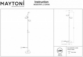 Торшер Maytoni Fad MOD070FL-L12W3K в Еманжелинске - emanzhelinsk.mebel24.online | фото 3