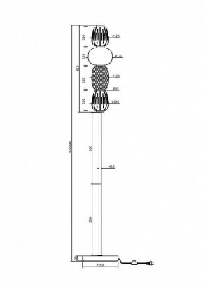 Торшер Maytoni Pattern MOD267FL-L32CH3K в Еманжелинске - emanzhelinsk.mebel24.online | фото 2
