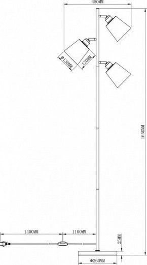 Торшер Moderli Floor V3051-3F в Еманжелинске - emanzhelinsk.mebel24.online | фото 3