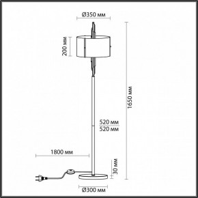 Торшер Odeon Light Margaret 5415/3F в Еманжелинске - emanzhelinsk.mebel24.online | фото 4