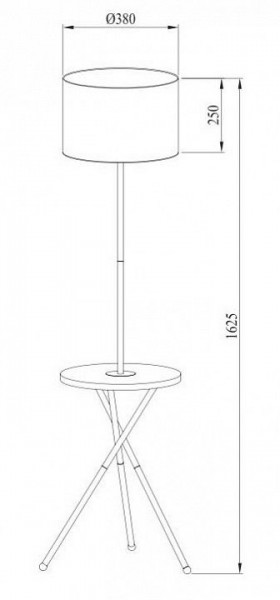 Торшер с полкой Arte Lamp Combo A2070PN-1BK в Еманжелинске - emanzhelinsk.mebel24.online | фото 2