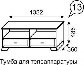 Тумба для телеаппаратуры Венеция 13 бодега в Еманжелинске - emanzhelinsk.mebel24.online | фото 2