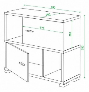 Тумба комбинированная Домино СБ-30/2 в Еманжелинске - emanzhelinsk.mebel24.online | фото 3