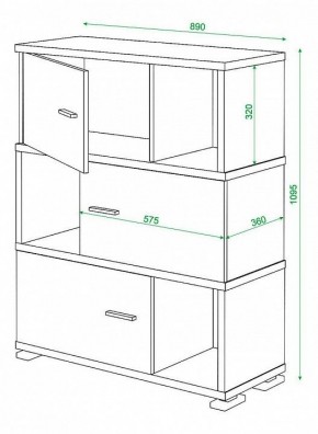 Тумба комбинированная Домино СБ-30/3 в Еманжелинске - emanzhelinsk.mebel24.online | фото 3