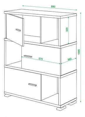 Тумба комбинированная Домино СБ-30/3 в Еманжелинске - emanzhelinsk.mebel24.online | фото 3