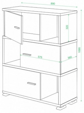 Тумба комбинированная Домино СБ-30/3 в Еманжелинске - emanzhelinsk.mebel24.online | фото 3