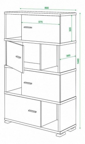 Тумба комбинированная Домино СБ-30/4 в Еманжелинске - emanzhelinsk.mebel24.online | фото 2