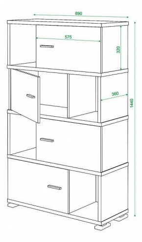 Тумба комбинированная Домино СБ-30/4 в Еманжелинске - emanzhelinsk.mebel24.online | фото 3
