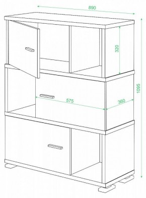 Тумба комбинированная СБ-30/3 в Еманжелинске - emanzhelinsk.mebel24.online | фото 2