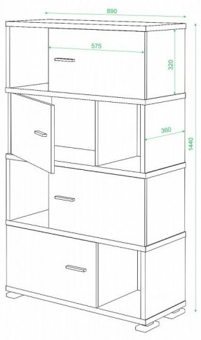 Тумба комбинированная СБ-30/4 в Еманжелинске - emanzhelinsk.mebel24.online | фото 2