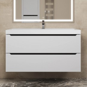 Тумба под раковину Uperwood Tanos 100 см, подвесная, белая/графит в Еманжелинске - emanzhelinsk.mebel24.online | фото 8