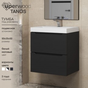 Тумба под раковину Uperwood Tanos 50 см, подвесная, черная матовая в Еманжелинске - emanzhelinsk.mebel24.online | фото 4