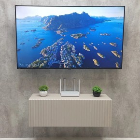 Тумба подвесная под ТВ LINES MTV3-MA 900 Бежевый (Леда-М 10.1.5) в Еманжелинске - emanzhelinsk.mebel24.online | фото 3