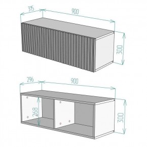 Тумба подвесная под ТВ LINES MTV4-MA 1150 Темно-серый (Графит-M 10.1.25) в Еманжелинске - emanzhelinsk.mebel24.online | фото 4