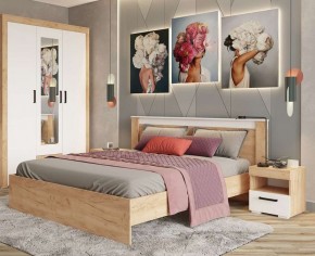 Тумба прикроватная Адель дуб крафт золотой/белый в Еманжелинске - emanzhelinsk.mebel24.online | фото 3