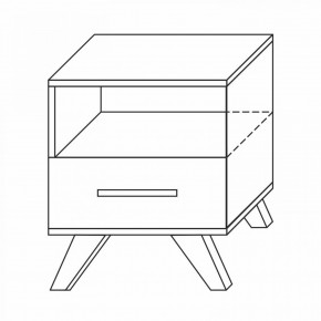 Тумба прикроватная Вега Скандинавия в Еманжелинске - emanzhelinsk.mebel24.online | фото 1