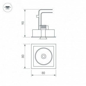 Встраиваемый светильник Arlight CL-SIMPLE-S80x80-9W Day4000 (BK, 45 deg) 026875 в Еманжелинске - emanzhelinsk.mebel24.online | фото 9